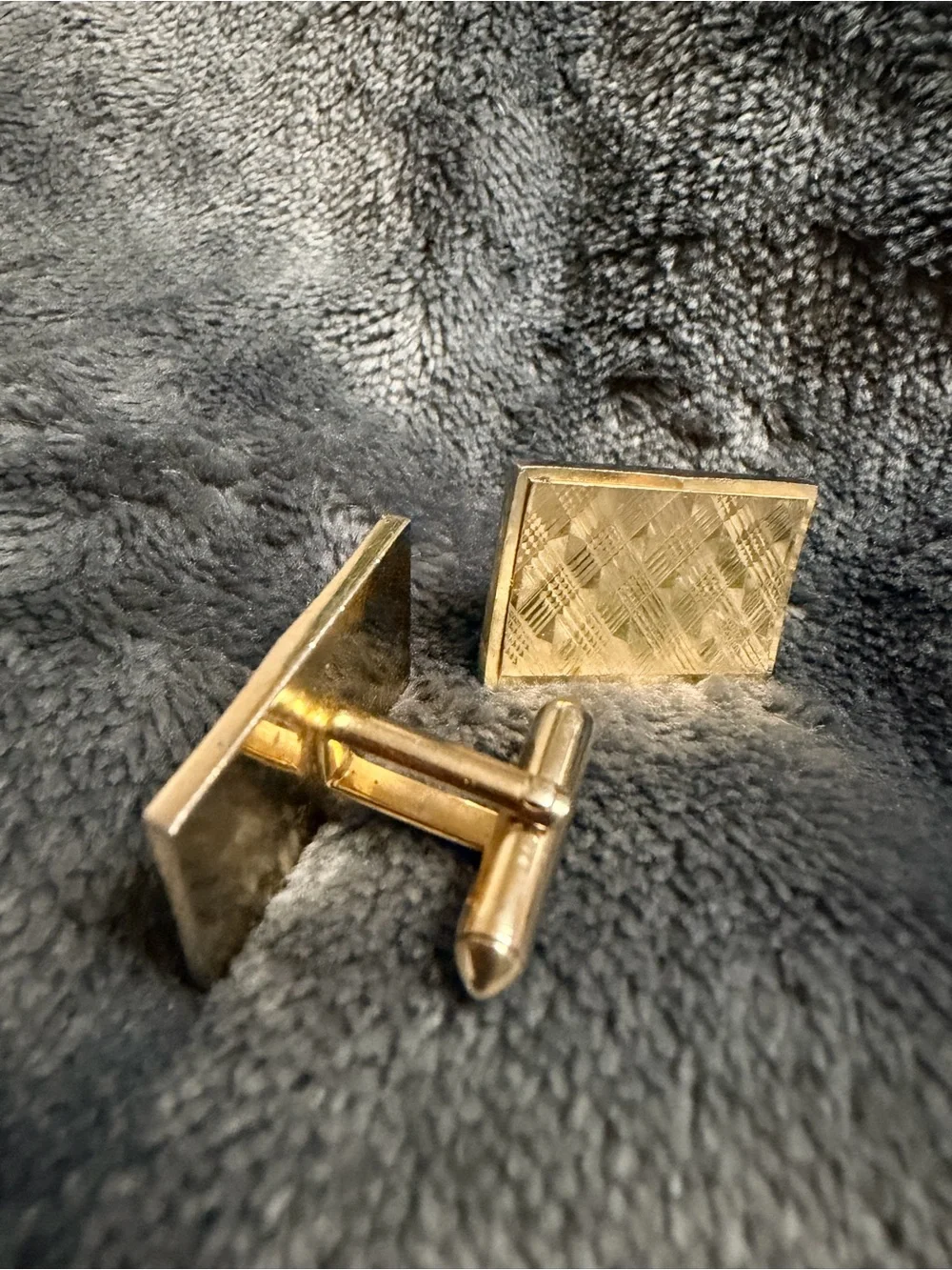 Swank Mid Century Modern Gold Plated Cufflinks